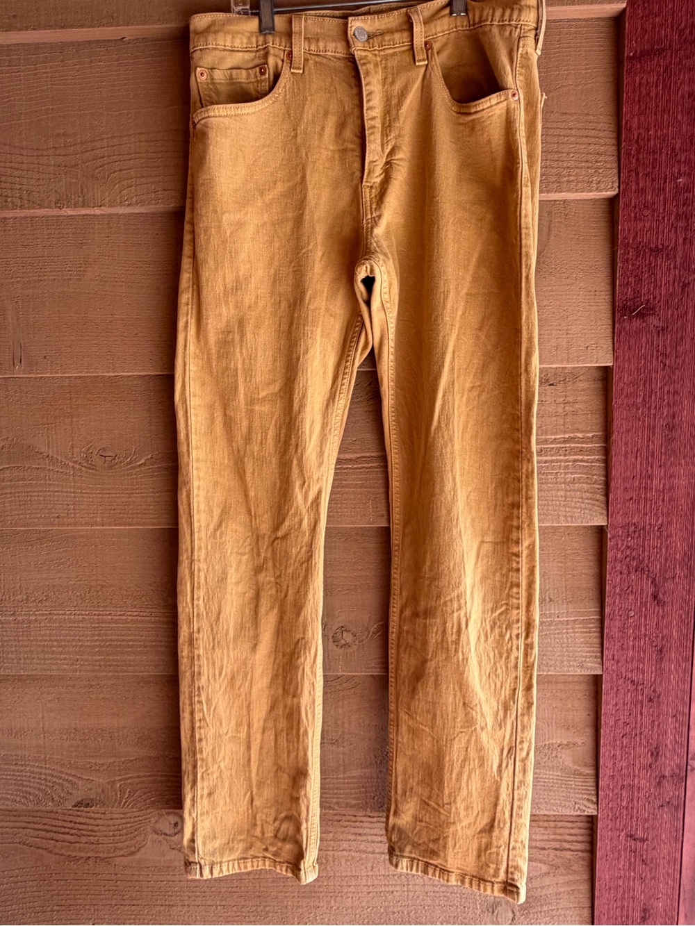 Levi’s 505 Regular Fit Jeans Men's 32x32 Harvest Gold Khaki Tan Denim